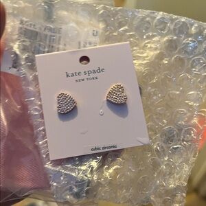 Kate Spade Sparkling Heart Stud Earrings